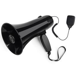 Alto-falante megafone bullhorn com sirene embutida, alto-falante portátil de energia, unidade flash USB, gravação preta, 240S, 35W - Image 1