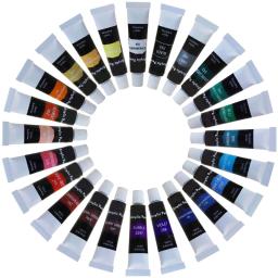 24 cores pintura acrílica kit artista pintura set 12ml x 24 tubos para artesanato diy - Image 4