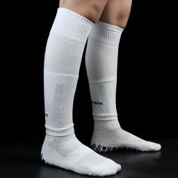 1 conjunto de caneleiras de futebol de alta elasticidade meias leg coveradult jovens esportes ao ar livre equipamentos de proteção antiderrapante meias de futebol - Image 2