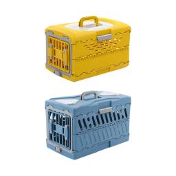 Transportador dobrável para gatos e cães pequenos, caixa dobrável, caixa de transporte, gaiola de viagem, respirável, coelho, gatinho, filhote - Image 1