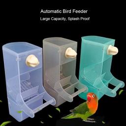 Alimentador automático de grande capacidade com suporte, alimentação de alimentos de plástico, papagaio pet food tigelas pássaros suprimentos proteção contra respingos - Image 1