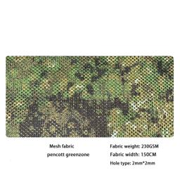 Tecido de malha de camuflagem Greenzone, DIY Ghillie Suit, capa de capacetes, máscara de sombrinha, lenço 230GSM, 130GSM, pano de poliéster - Image 5