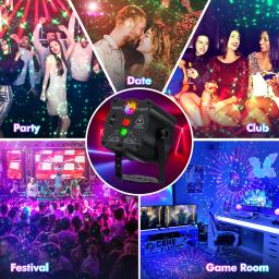 RGB Stage Disco Light com controle remoto, DJ Party Projector, festa ao ar livre, KTV, reunião familiar, Bar Strobe Light - Image 2