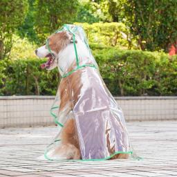 Casaco chuva para cães à prova d'água, casaco com capuz, ponchos, capa chuva com acabamento cores brilhantes B03E - Image 4
