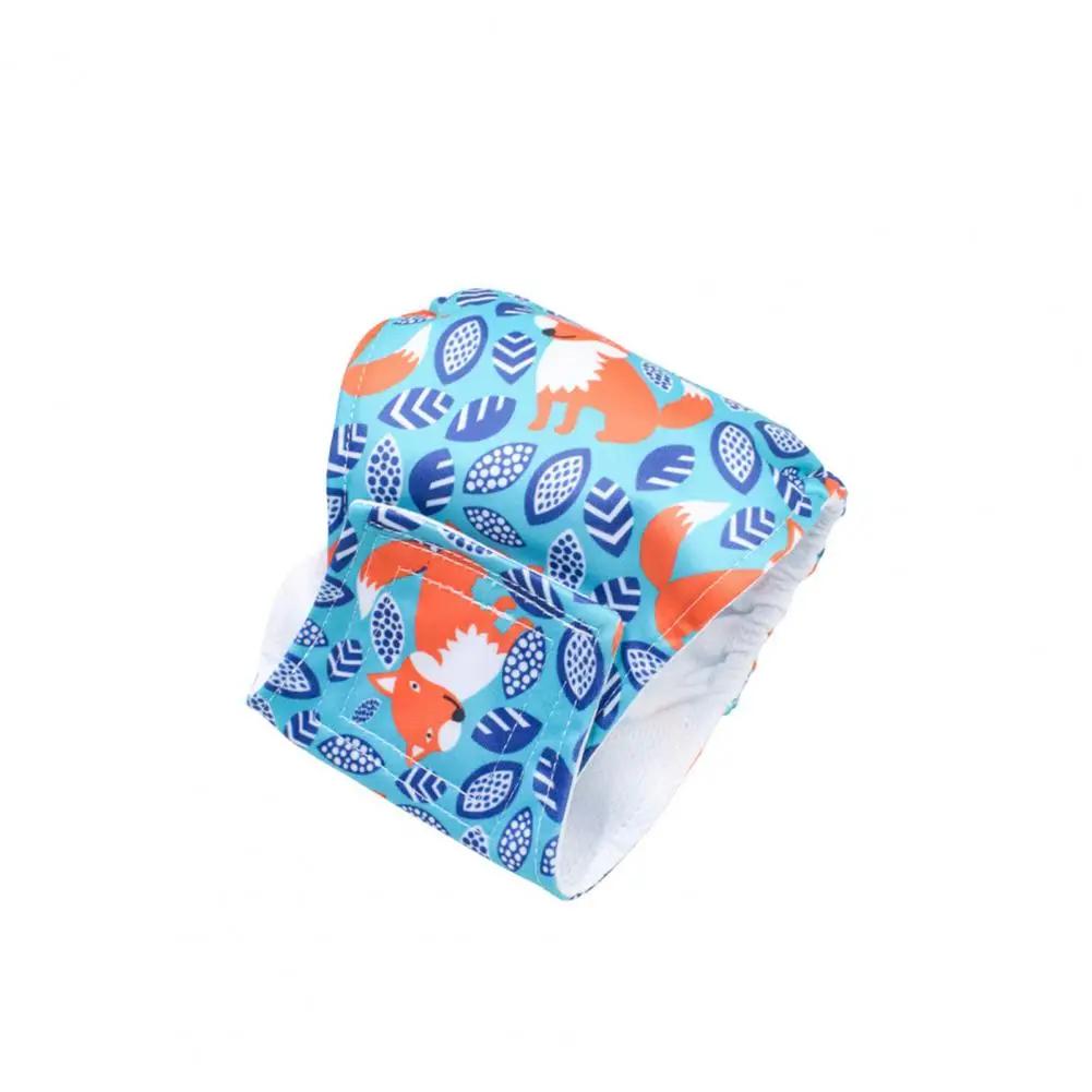 Fralda de cachorro anti mancha, calça menstrual leve com estampa dos desenhos animados, barriga elástica lavável para pet, envoltórios masculinos para cães - Image 1