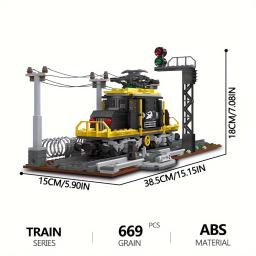 Criativo Especialista Retro Train Model Building Blocks, Crocodilo Locomotiva, Railway Brinquedos, Presentes - Image 3