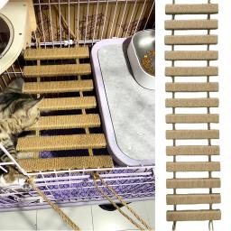 Cat Bridge for Cats Cage, Sisal Wooden Rope Ladder, Pet Furniture, Kitten Step, Scratcher Post, Kitten Toys, Tree, Vários tamanhos - Image 5