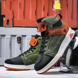 Sapatos de proteção profissional para motocicleta, botas de motocicleta com amortecimento resistente ao desgaste, antiderrapantes, à prova d'água, respirável, anticolisão, roupas de trabalho diário, sapatos de motocicleta, botas de longa distância - Image 2