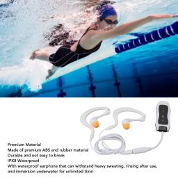 Subaquático MP3 Music Player, À prova d'água, Recarregável, Low Loss, Fone de ouvido para mergulho, Corrida, USB 2.0 - Image 1