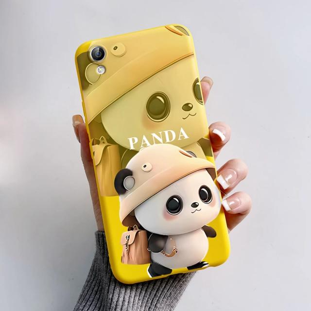 Capa de telefone estilizada para Vivo Y51 com estampas de gato, cão, panda e flores – proteção e beleza para seu smartphone
