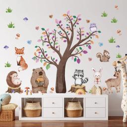 Adesivos de parede com animais, safári, selva, floresta, para meninos, meninas, berçário, quarto das crianças, sala de estar, sala de aula decoração - Image 4