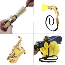 Saxofone Sax limpeza cuidados kit, pano de limpeza e bocal escova, instrumento musical manutenção ferramenta, 3pcs, 4pcs - Image 4