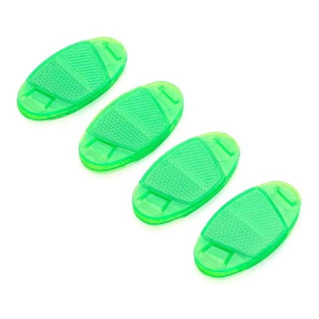 Refletores de Segurança para Bicicleta: Conjunto com 4 Luzes de Advertência para Ciclismo e Montagem Reflexiva nas Rodas