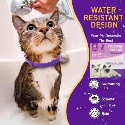 Coleira calmante para gatos com design separado, Coleiras calmas ajustáveis para feromônios eficientes para gatos e cães, 3 4pcs - Image 4