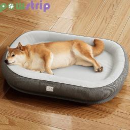 Cama macia de espuma de memória, Tapete de dormir para cães pequenos e médios, removível, antiderrapante, canil, suprimentos para animais, quente, inverno - Image 2