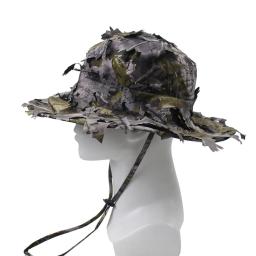 Camuflagem dos homens Boonie Chapéus, 3D Folhas Tactical Cap, Ghillie Caps, Hunter, Sniper, Pesca, Sombrinha, Caça Acessórios - Image 5