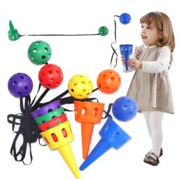 Jogar e pegar bola conjunto de jogo brinquedos ao ar livre pegar uma bola conjunto bola e copo crianças mão olho coordenação treinamento presentes para crianças - Image 2