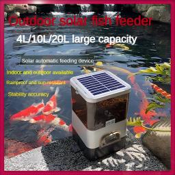 EVNICE-Alimentador Automático de Peixe Solar, Alimentador Koi, Grande Capacidade, Lagoa Exterior, 4L, 10L, 20L - Image 1