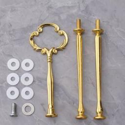 Suporte de placa de bolo com alça 3 camadas Suporte de hardware para festa de casamento Cupcake de resina Prato de sobremesa Suporte para servir - Image 6