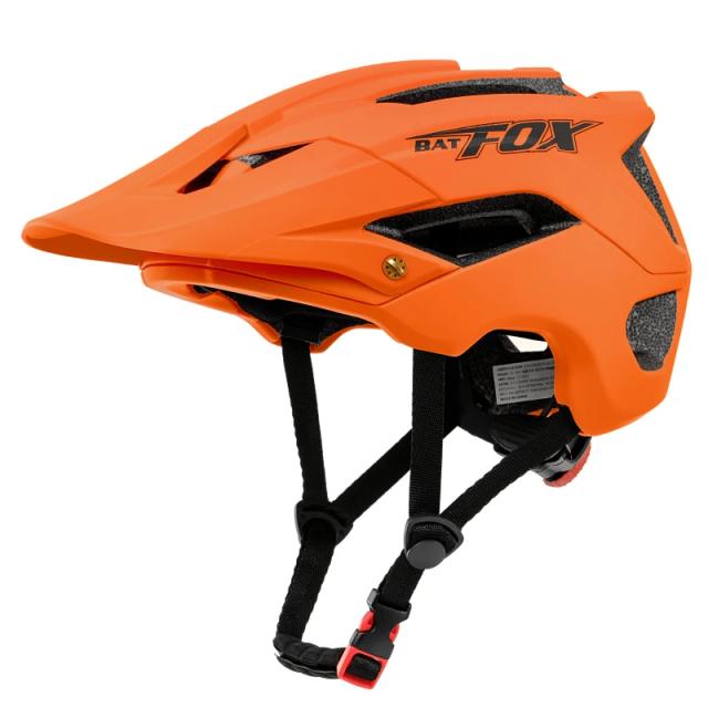 Capacete de Bicicleta de Montanha BAT FOX para Homens - Estilo Preto Fosco e Segurança em Ciclismo MTB