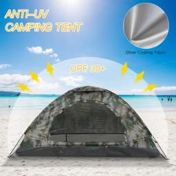 Barraca de acampamento ultraleve, camada única, portátil, revestimento anti-uv, para caminhadas, ao ar livre, praia, pesca, suprimentos de viagem, uf 30 + - Image 2
