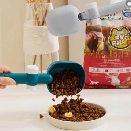 Multi-Funcional Pet Alimentação Colher, Cat e Dog Suprimentos, clipe de selagem, Food Scooper - Image 3