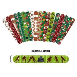 Rugby tapa pulseiras para menino, 12pcs, esportes, futebol americano, tiro metas, pulseira, decoração da festa de aniversário, presentes para crianças - Image 5