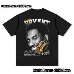 Camiseta esportiva memorial estrela de basquete masculina, camiseta de algodão de kobe, tops respiráveis, camiseta casual com gola redonda adulta, verão - Image 2