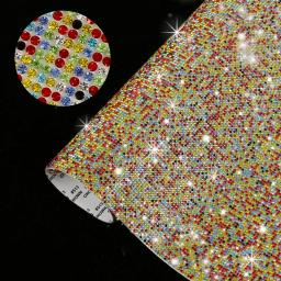 1 folha 12x20cm auto adesivo de cristal strass cola fita diamante decoração diy adesivo para artes artesanato decoração do telefone do carro - Image 4