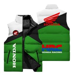 2025 outono e inverno harajuku moda colete honda logotipo 3d impressão sem mangas colete à prova de frio quente novos coletes masculinos de grandes dimensões - Image 4