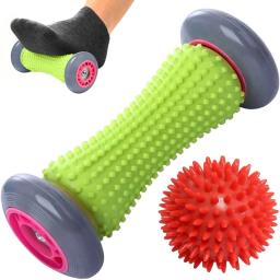 Massageador de pés rolo de massagem yoga bola de massagem plantar fáscia rolo relaxamento muscular para esporte bolas de fitness conjunto de exercício corporal - Image 1
