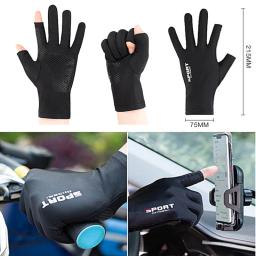 Luvas da pesca do esporte exterior, tela táctil, fino, anti UV, engrenagem protetora, motocicleta, competência, seda de gelo, antiderrapante, respirável, novo - Image 4