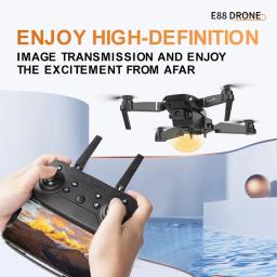 E88 rc drone professinal com câmera grande angular hd 1080p helicóptero dobrável wifi fpv altura segurar brinquedo de presente - Image 5
