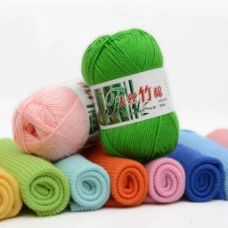 Fios para tricô, fio natural, fibra de bambu, quente e macio, T-shirt Threads, 2pcs - Image 1
