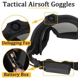 Máscara e óculos de proteção Airsoft paintball, com protetor de cabeça decorativo, Combinação muito legal de proteção de jogos ao ar livre, para tiroteio CQB, COSPLAY, BBs - Image 5