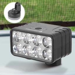 Luz LED dianteira de bicicleta com buzina, luzes de bicicleta, farol MTB, acessórios de bicicleta recarregáveis, 8 LED - Image 4