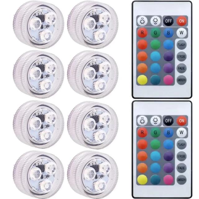 Iluminação Subaquática LED RGB com Controle Remoto para Piscina, Aquários e Decoração de Vaso com Efeitos de Peixes Mergulhando