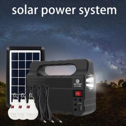 Kit De Iluminação Solar, Kits De Painel Solar, Mini Conjunto De Oradores De Rádio Usb, Sistema De Energia Solar - Image 1
