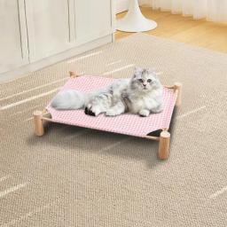 Cama de madeira lavável, Rede respirável, Mobília para animais de estimação para cães e gatos, Casa para cães e gatos - Image 4