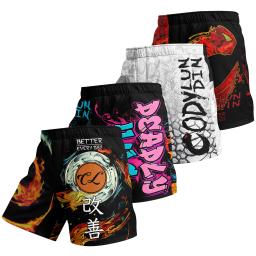 Artes marciais boxe shorts para homens, roupas de artes marciais, muay thai, corrida, ginásio, artes marciais, artes marciais - Image 4