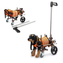 Animal de estimação quatro rodas carrinho de ajuda para caminhadas cão paralisia reabilitação walker suprimentos de treinamento para animais de estimação cão deficiência cadeira de rodas - Image 5