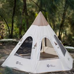 Acampamento ao ar livre Pirâmide Tendas, Tenda Portátil Ultraleve, Impermeável Glamping Tenda indiana, Festas familiares, Caminhada pela Natureza, 2 pessoas - Image 3