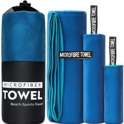De secagem rápida esportes toalha 73x149cm, azul, cinza, verde, laranja, natação, ginásio, fitness, camping, corrida, praia, lavável - Image 1