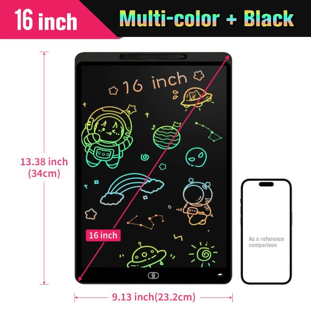 Tablet de Escrita LCD Colorido 16/20 Polegadas para Crianças