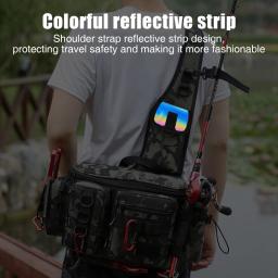 Único Ombro Pesca Combater Bag, Crossbody Sacos, cintura impermeável Pack, Peixe Iscas Engrenagem, Utilitário de armazenamento, Caixa, Drop Shipping - Image 2