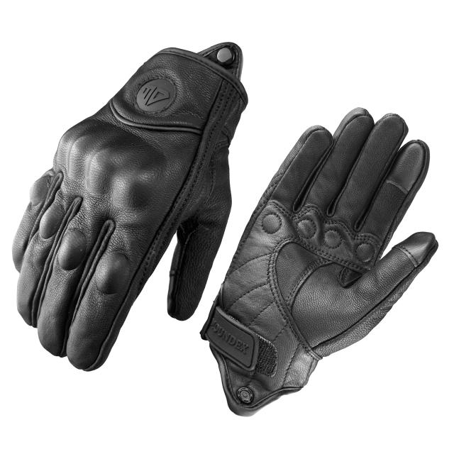 Luvas de Motociclismo em Couro Premium - Proteção Total para Todas as Estações - Tamanhos S-3XL