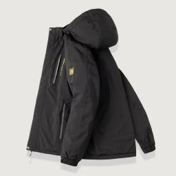 Parka com capuz militar masculina, casacos de pele à prova de vento, masculino mais casacos quentes grossos, inverno - Image 3