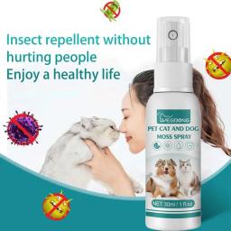 Tratamentos de pulgas e piolhos Spray, rápido e prático, carrapatos expelentes para cães e gatos, produtos de saúde para animais, 30ml - Image 2