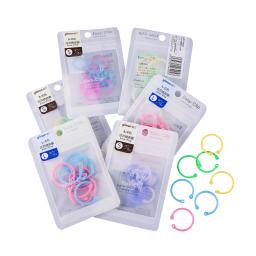 Multi-Color Plástico Folhas Soltas Anéis, Binder Anéis para Scrapbook Notebook Chaveiro, flexível Escritório Livro Álbuns, 12 pcs por Saco - Image 1