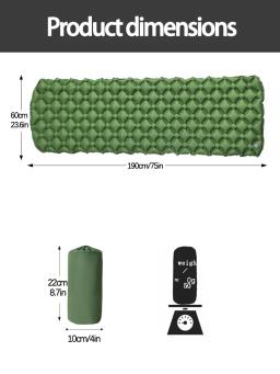 Colchão inflável de acampamento na barraca dobrável cama de acampamento almofada de dormir cobertor de piquenique tapete de ar de viagem equipamento de acampamento - Image 3